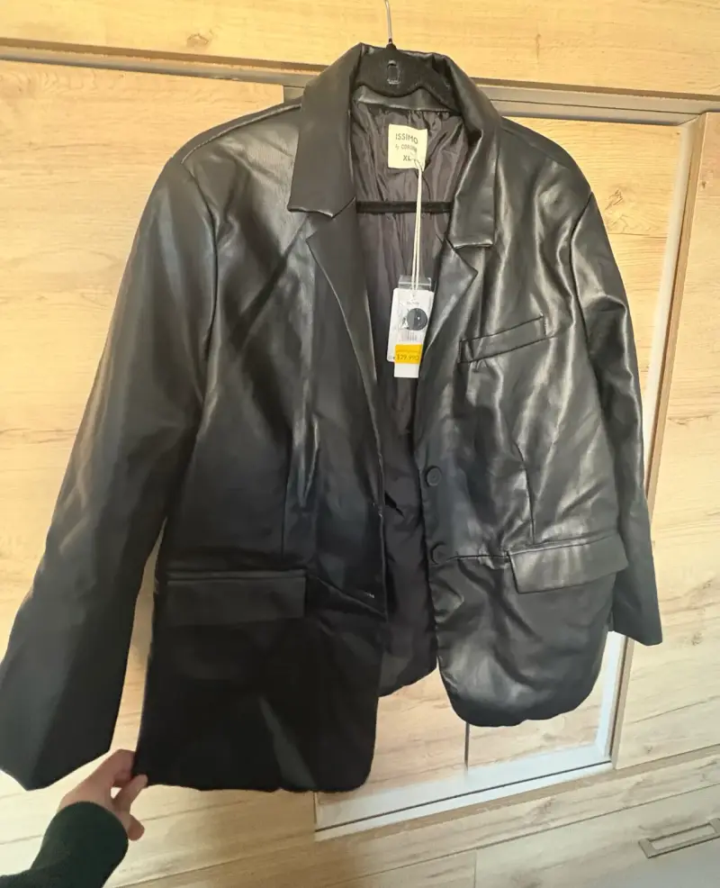 Blazer de cuero sintético nuevo - 2
