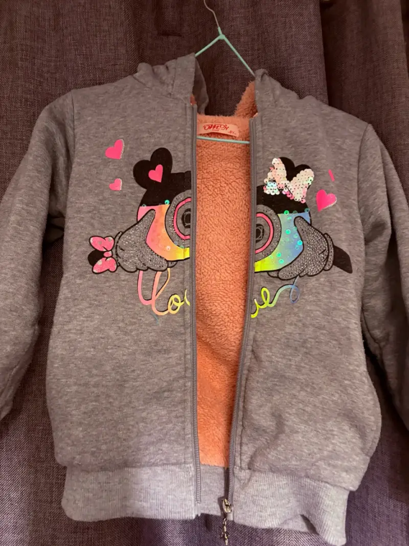 Polerón infantil gris con diseño de búho - 2