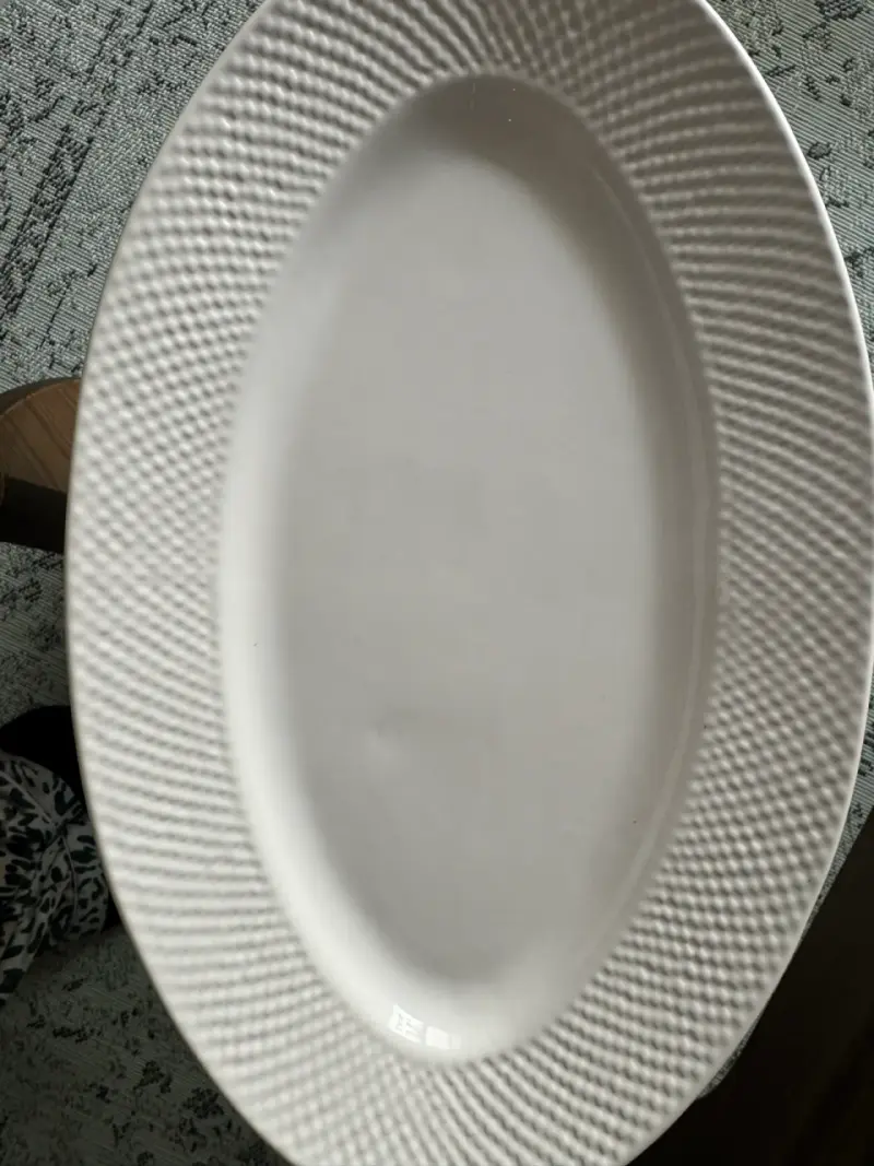Set de Fuentes Ovaladas de Porcelana Blanca - 3