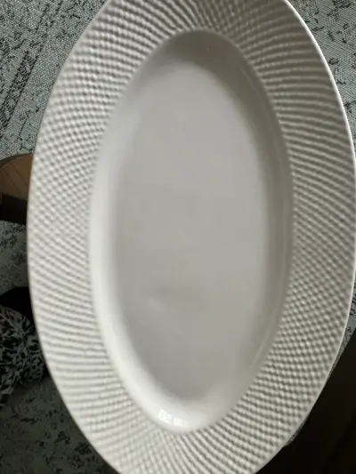 Set de Fuentes Ovaladas de Porcelana Blanca - miniatura 3