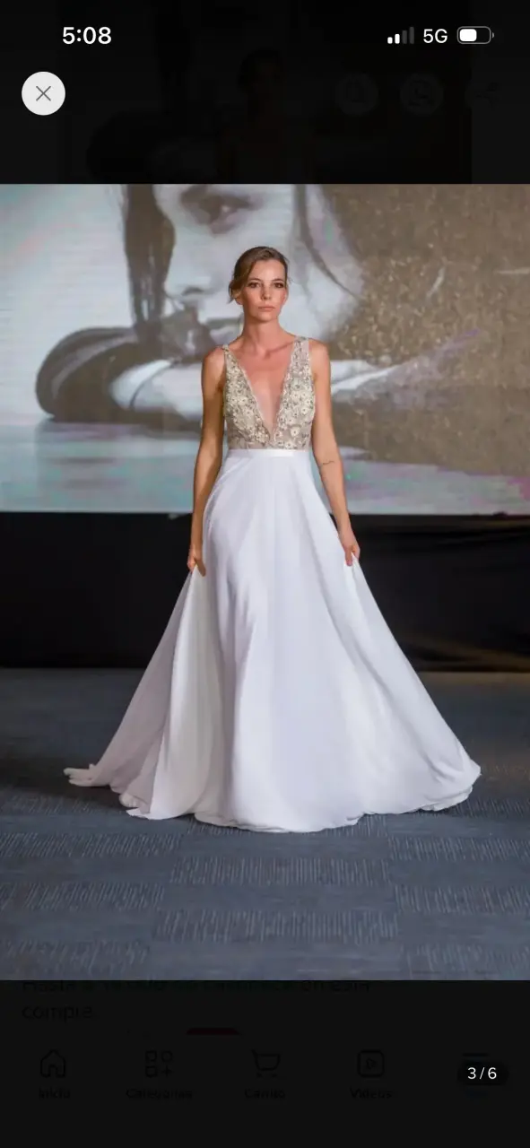 Vestido de Novia Elegante con Detalles en Encaje