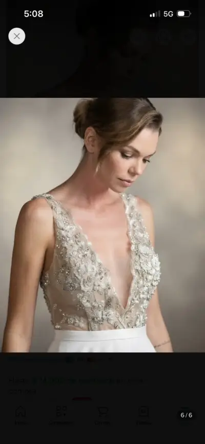 Vestido de Novia Elegante con Detalles en Encaje - miniatura 2