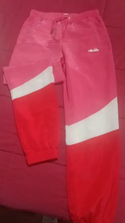 Pantalones deportivos Ellesse rojos y rosados - miniatura 1