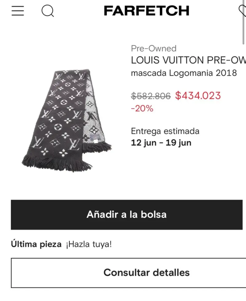 Bufanda Louis Vuitton Logomania - 2