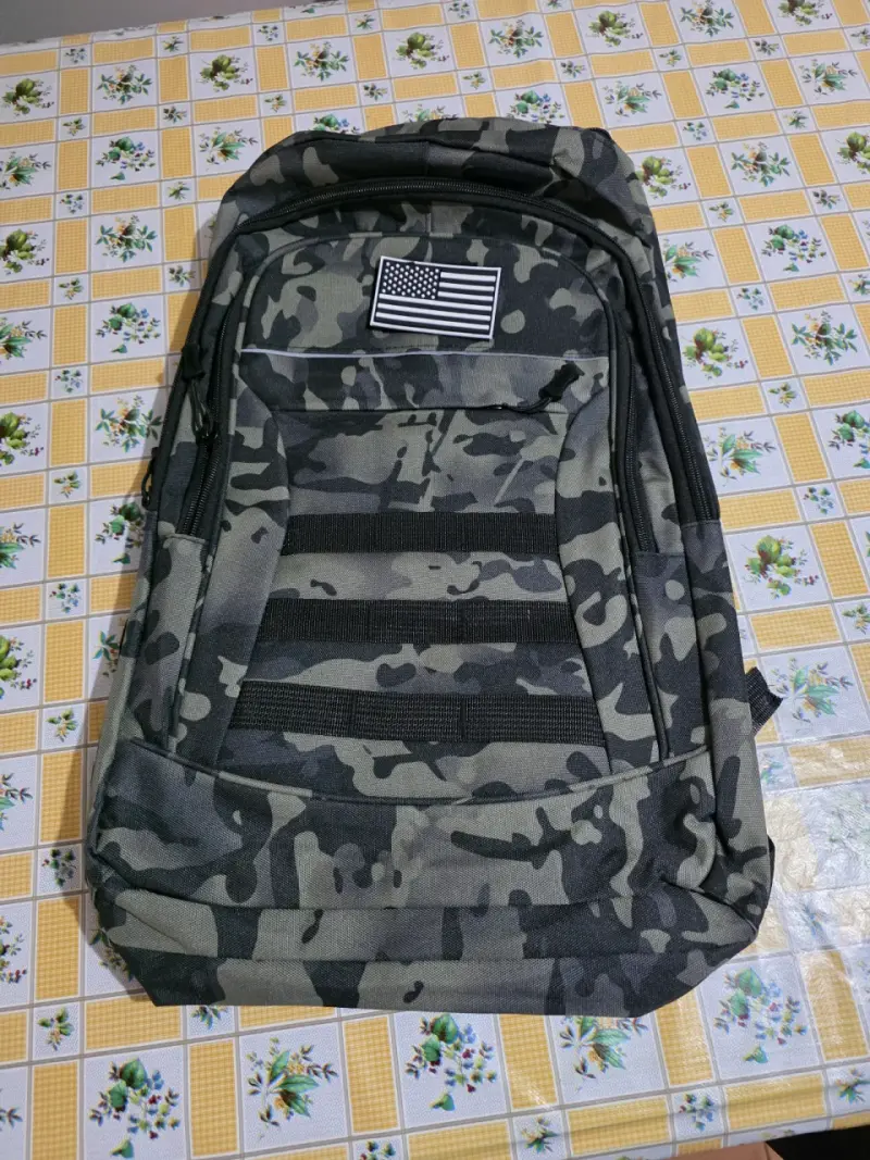 Mochila táctica camuflaje con parche bandera - 3