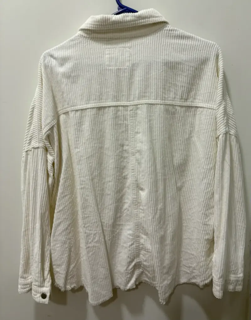 Chaqueta de pana blanca con bolsillos - 4