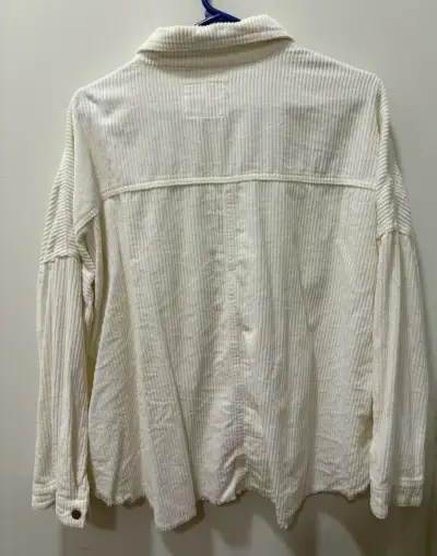 Chaqueta de pana blanca con bolsillos - miniatura 4