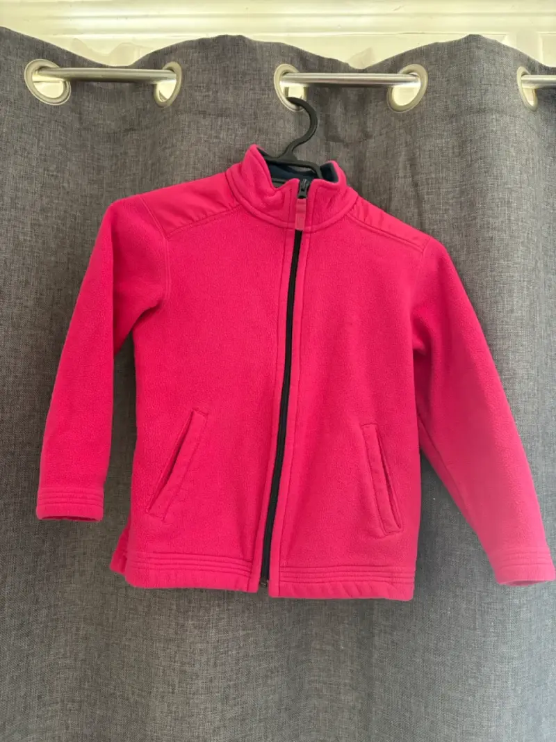 Chaqueta polar rosa para niña - 2