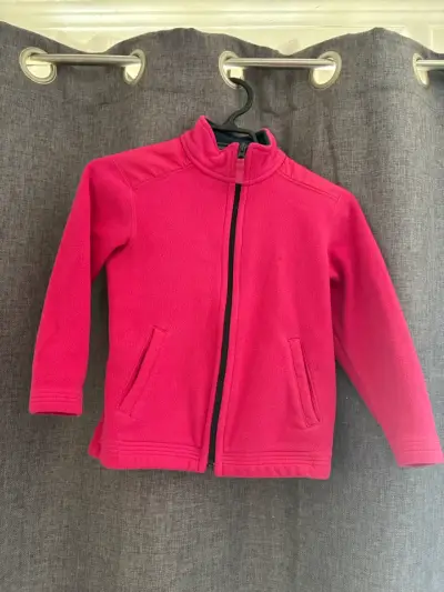 Chaqueta polar rosa para niña - miniatura 2