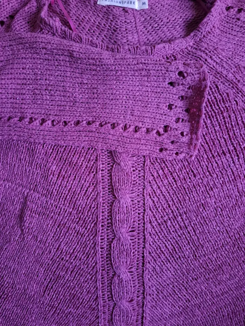 Blusa de hilo color palo rosa talla M - 3