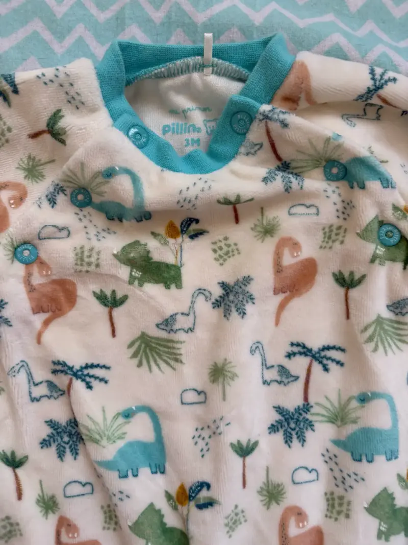 Pijamas de bebé estampados y grises 3-6M - 2