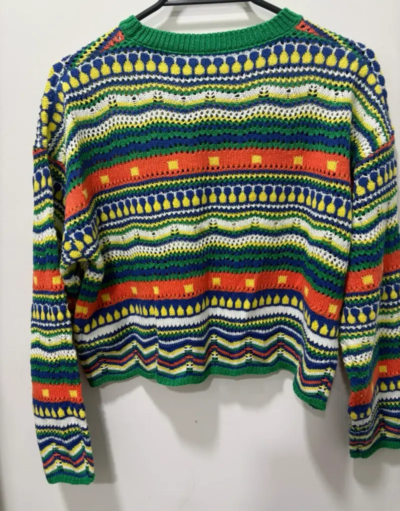 Suéter de punto multicolor para mujer - 3