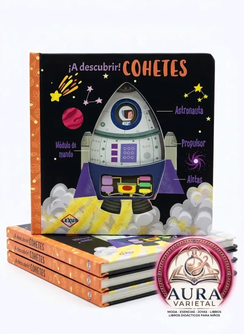 Libro infantil ¡A descubrir! Cohetes con troqueles - 1
