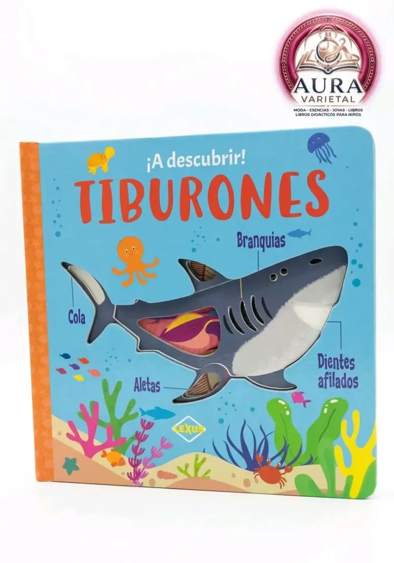 Libro infantil troquelado ¡A descubrir! Tiburones - 1