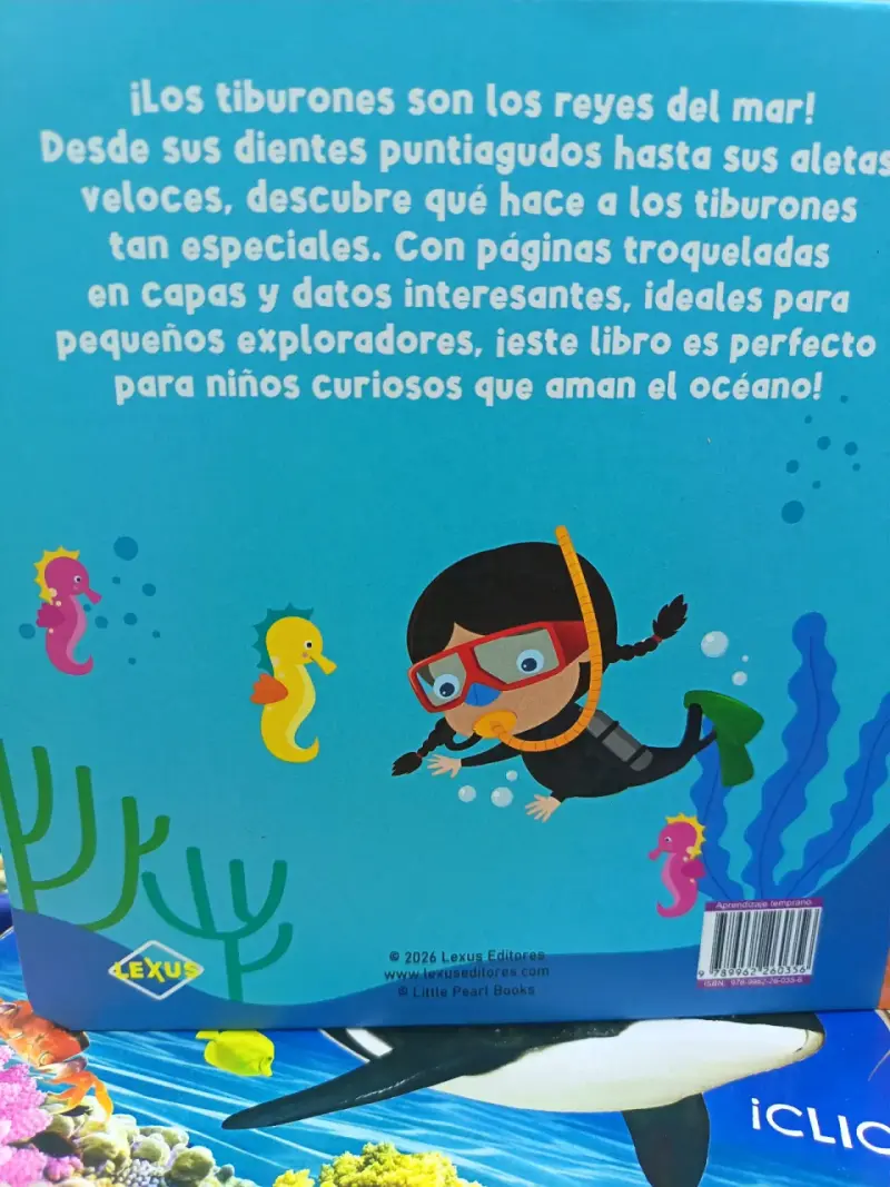 Libro infantil troquelado ¡A descubrir! Tiburones - 2