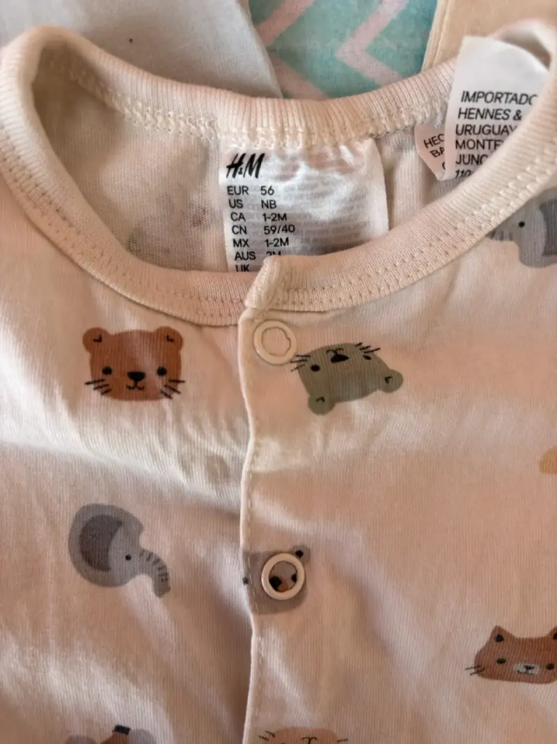 Set de 3 enteritos para bebé H&M con estampado de animales - 2