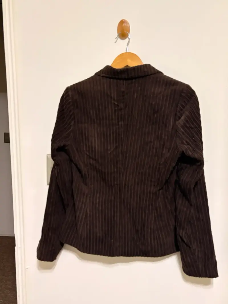 Blazer de pana marrón para mujer talla 38 - 2