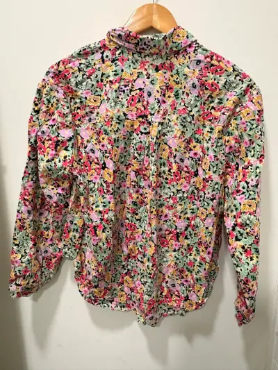 Blusa floral de manga larga para mujer - miniatura 2