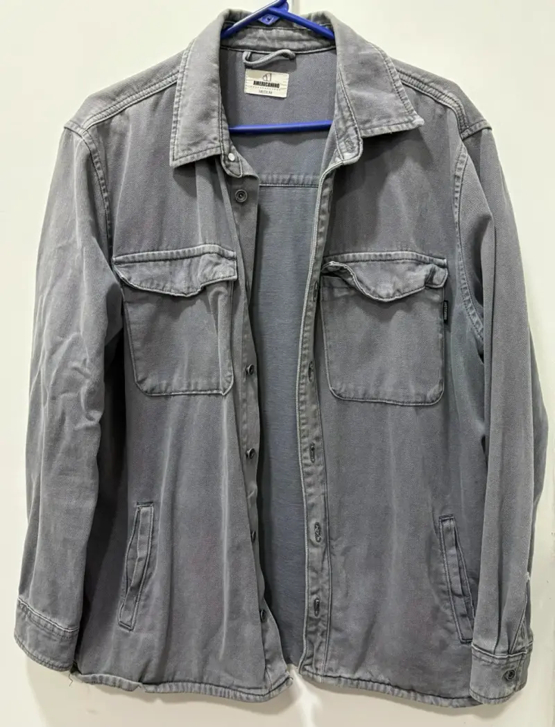 Chaqueta gris de mezclilla - 1