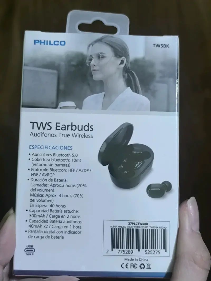 Audífonos True Wireless Philco TWS5BK con Bluetooth - 2