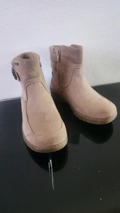 Botines de gamuza beige Azaleia - miniatura 1