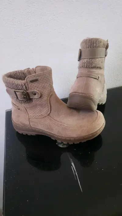 Botines de gamuza beige Azaleia - miniatura 2