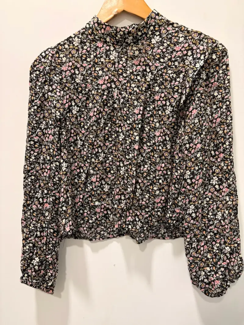 Blusa floral de manga larga para mujer - 3