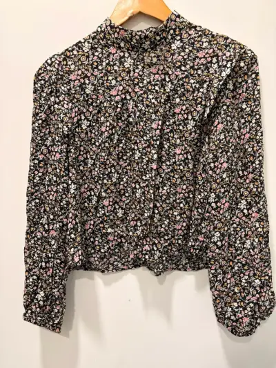 Blusa floral de manga larga para mujer - miniatura 3