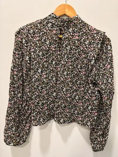 Blusa floral de manga larga para mujer - miniatura 4