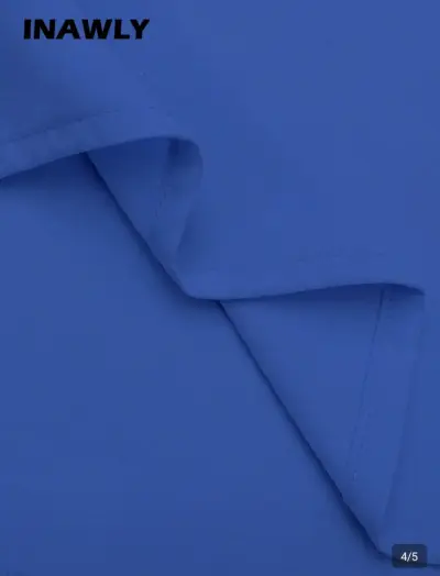 Camisa azul de manga larga para mujer - miniatura 4