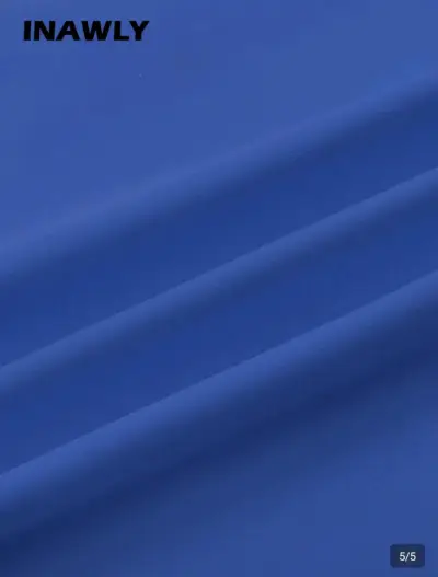 Camisa azul de manga larga para mujer - miniatura 5