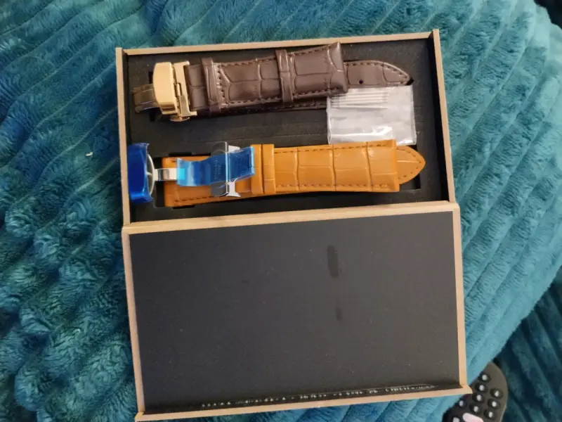 Correas de reloj de cuero marrón y naranja - 6