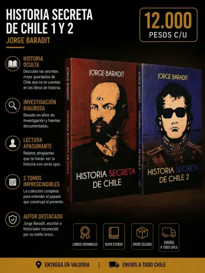 Pack de libros Historia Secreta de Chile 1 y 2 por Jorge Baradit - miniatura 1