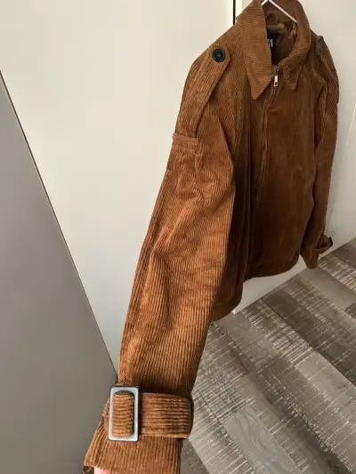 Chaqueta café Zara con cierre - miniatura 2