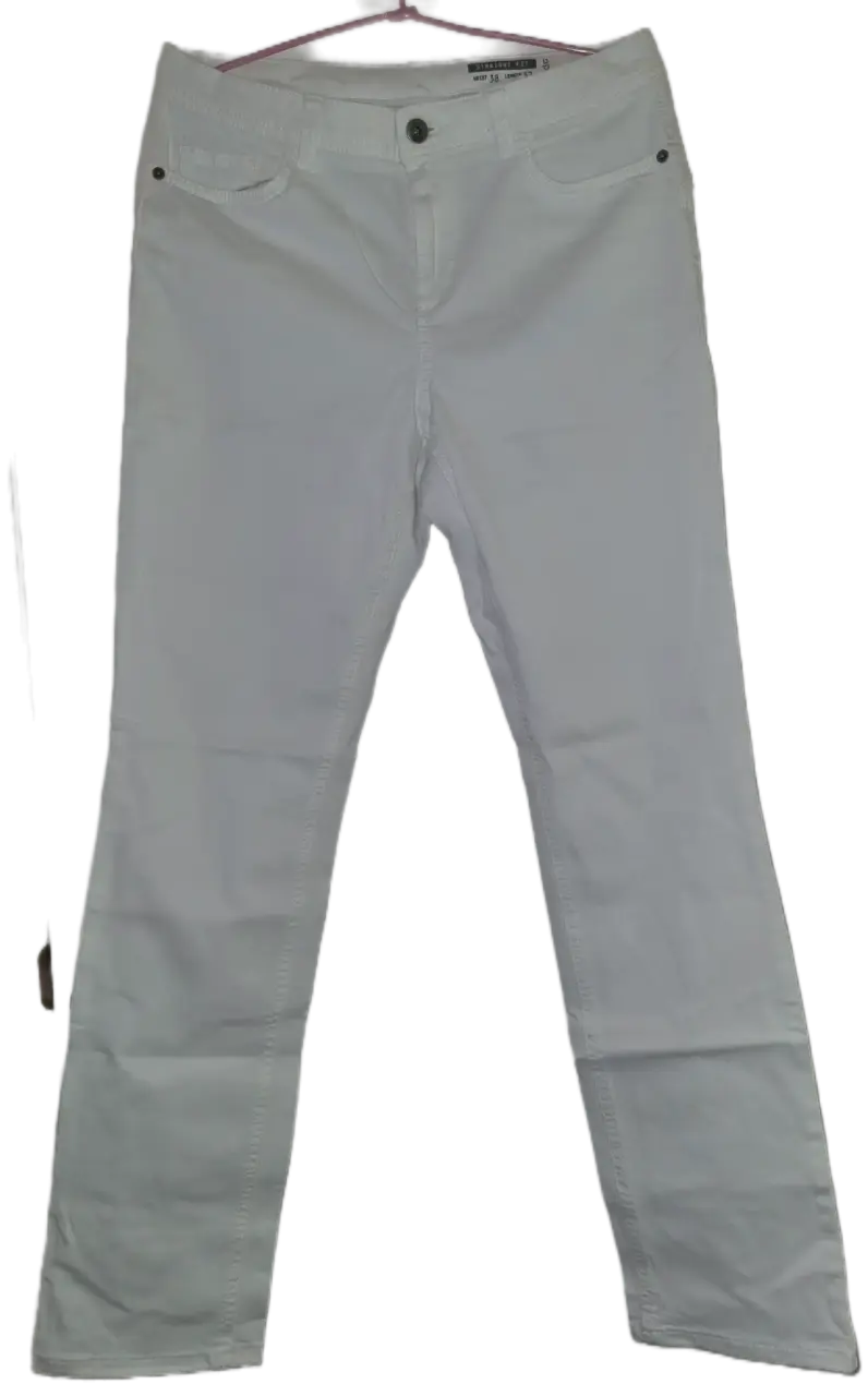 Pantalones blancos rectos Esprit de algodón orgánico