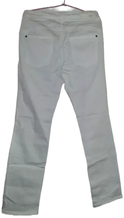 Pantalones blancos rectos Esprit de algodón orgánico - miniatura 2