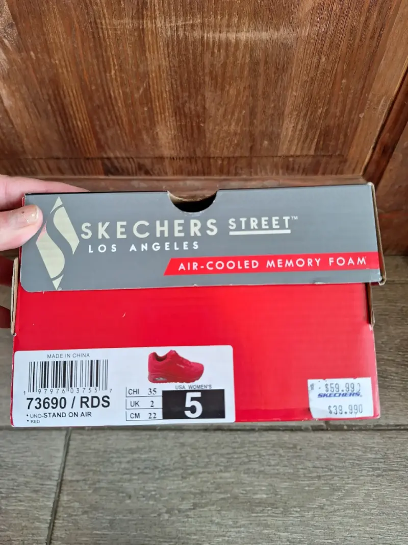Zapatillas rojas Skechers N°35 - 5