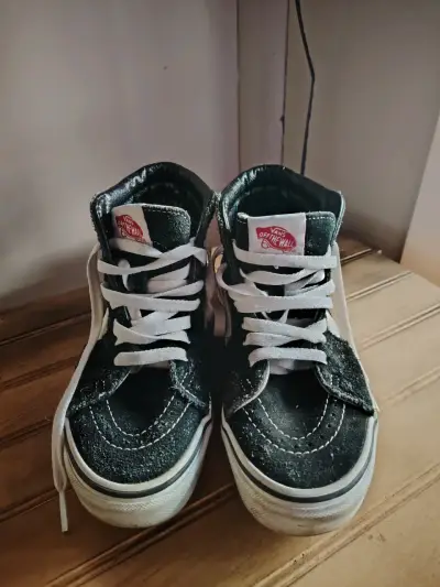 Zapatillas Vans negras de gamuza unisex - miniatura 1