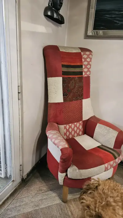 Sillón alto patchwork multicolor - miniatura 2