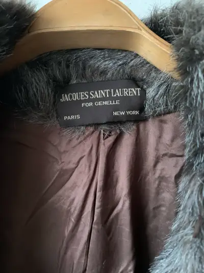 Abrigo piel sintética Jacques Saint Laurent gris - miniatura 2