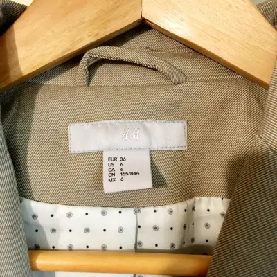 Blazer beige talla 36 para mujer H&M - miniatura 3