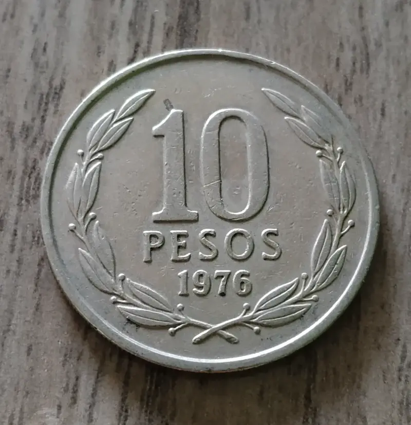 Moneda de 10 Pesos Chile 1976