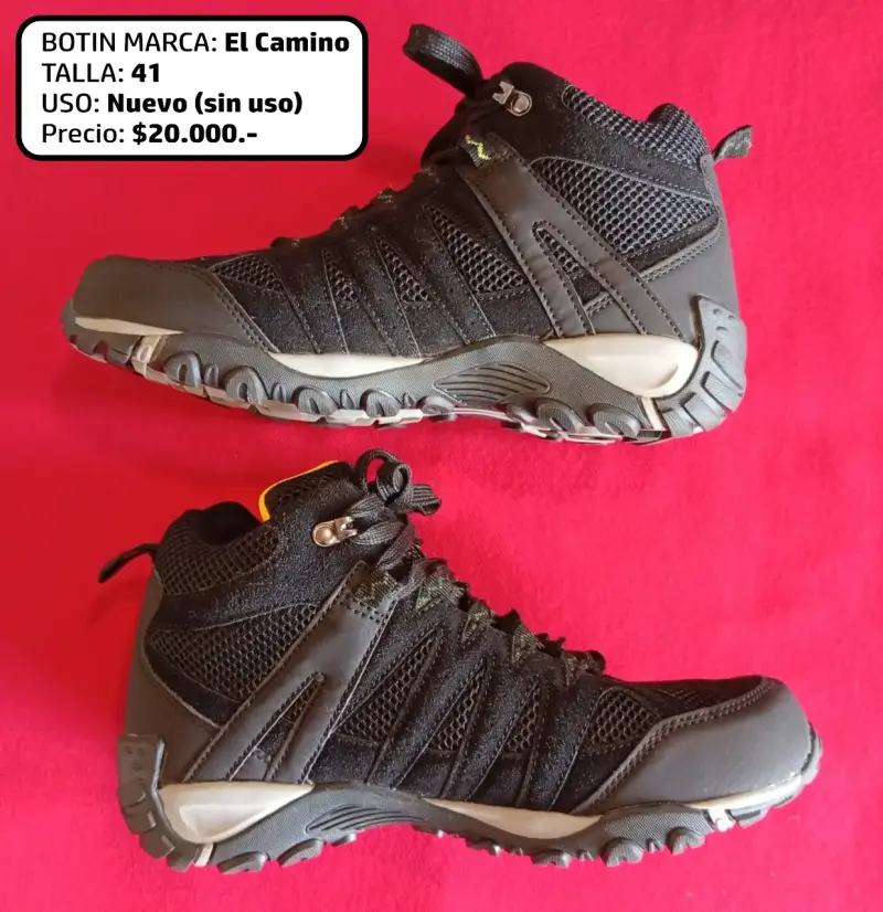 Botines de trekking El Camino negros talla 41