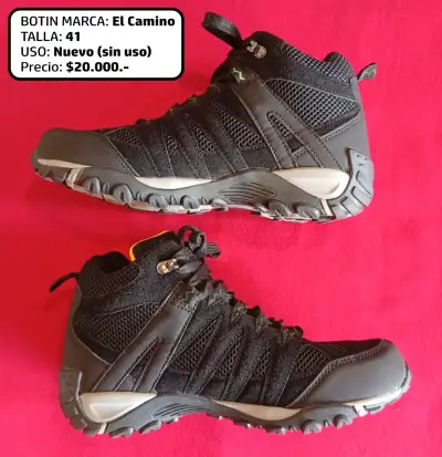 Botines de trekking El Camino negros talla 41 - miniatura 1