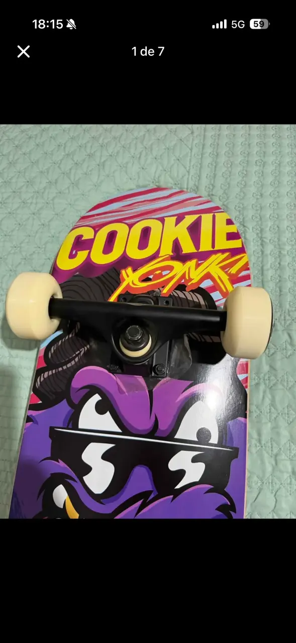 Skateboard Polemic Cookie Monster Diseño Colorido - 5