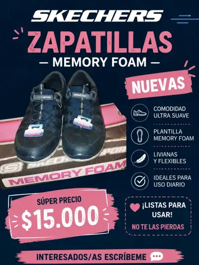 Zapatillas Skechers Memory Foam Nuevas - miniatura 1