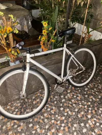 Bicicleta urbana blanca en buen estado - miniatura 3
