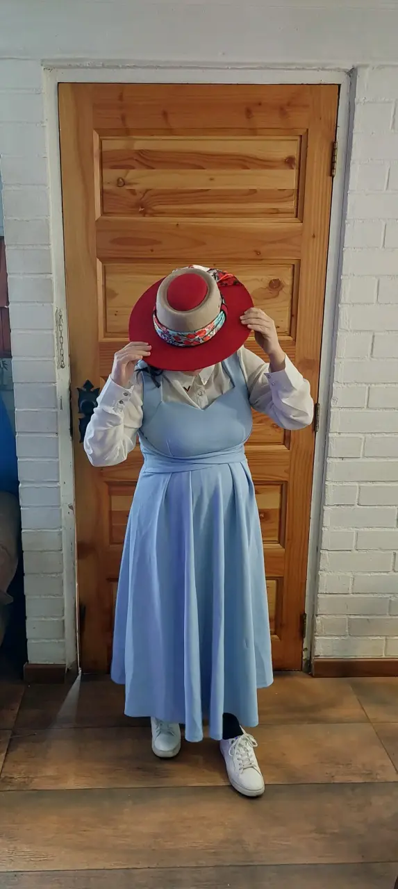 Vestido celeste elegante para mujer - 5