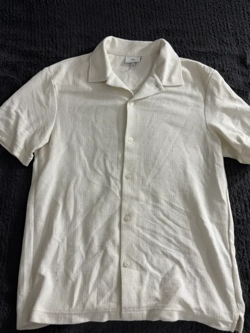 Camisa Blanca de Algodón H&M Regular Fit