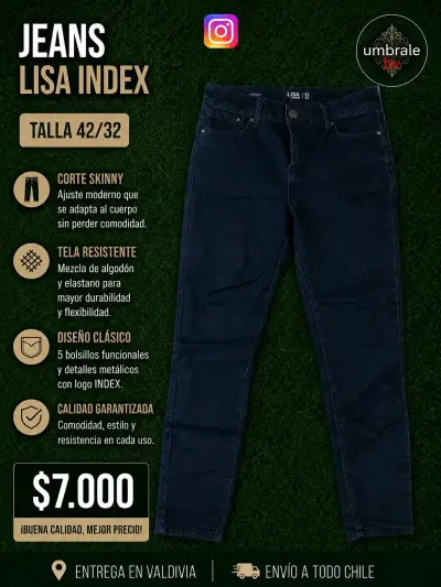 Pantalones hombre corte skinny talla 42/32 - miniatura 1